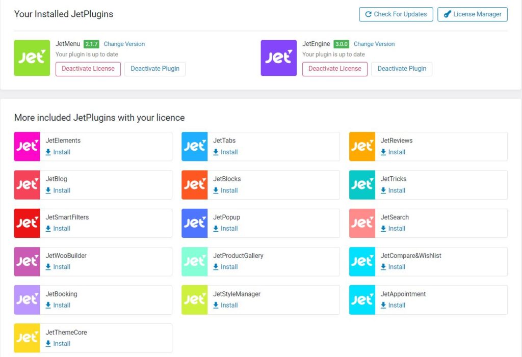Crocoblock the ultimate toolkit for WordPress and Elementor Crocoblock JetPlugins dashboard.